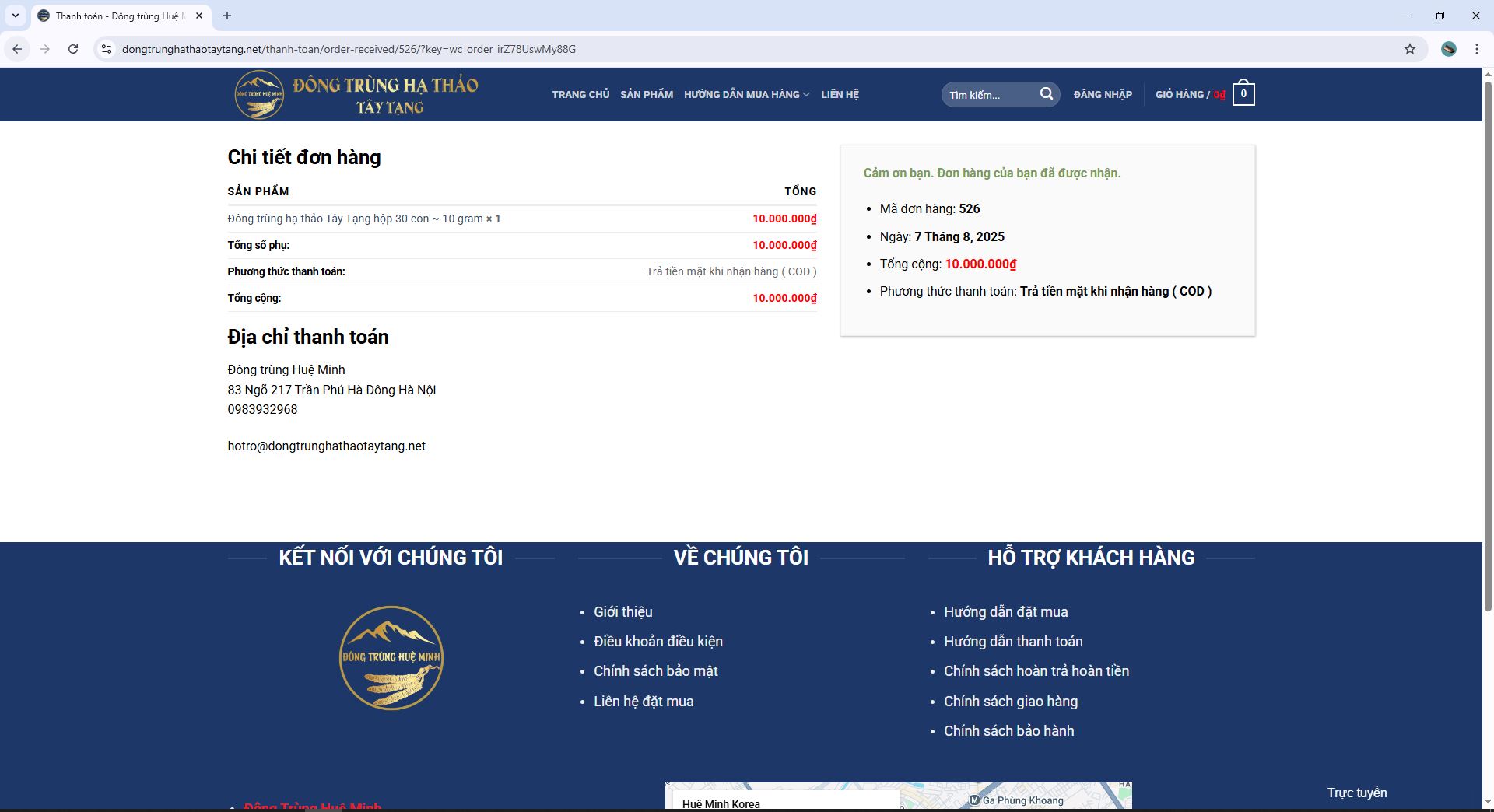 Hoàn thành đơn hàng trên website Hoàn thành đơn hàng trên website